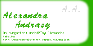 alexandra andrasy business card